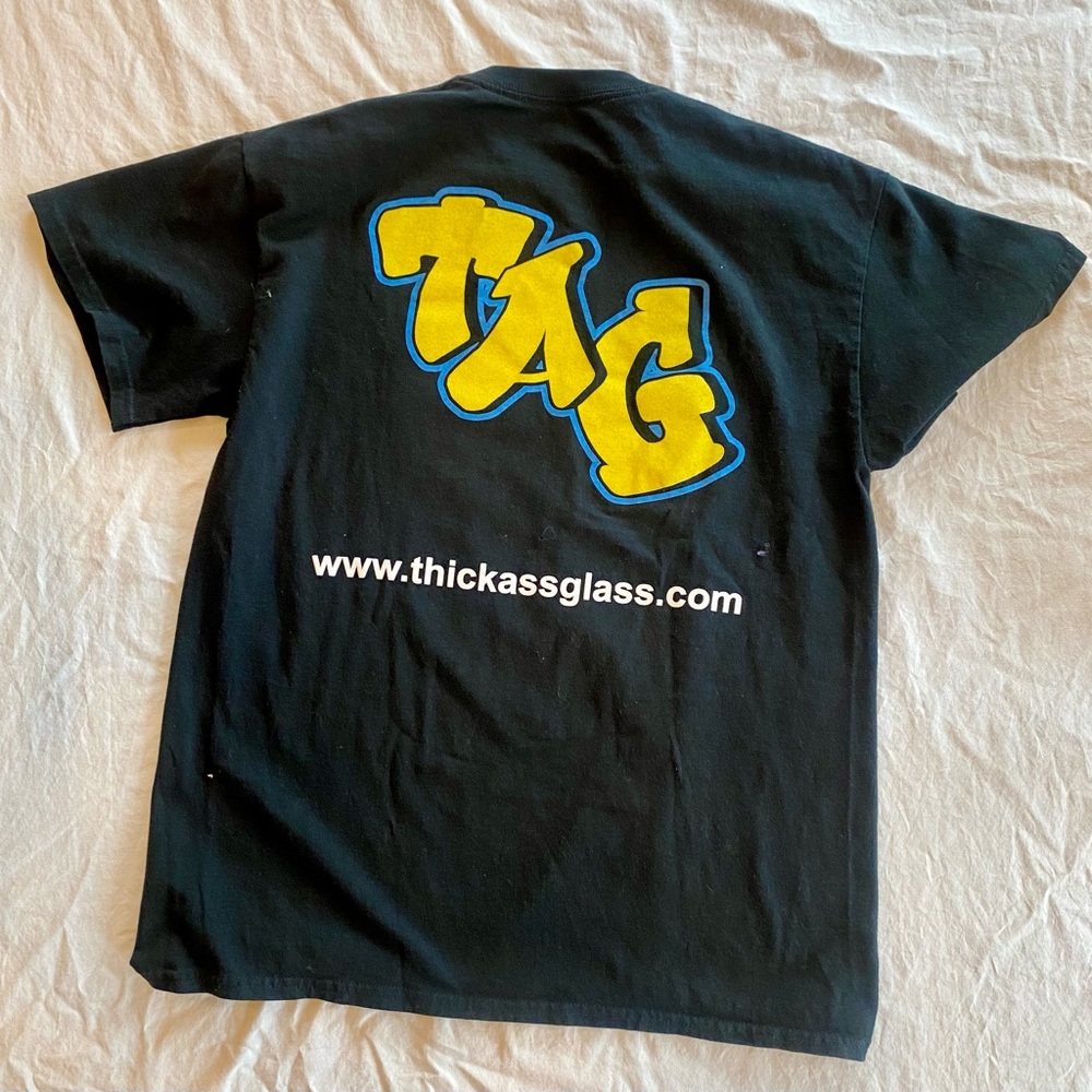 Black Thick Ass Glass Graphic Short-Sleeve Men's T-Shirt with TAG logo - Picture 2 of 2